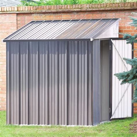 Buy MUPATER Outdoor Storage Shed 4x6 FT Garden Tool Shed Metal Lean