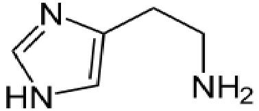 chemical structure  histamine  scientific diagram