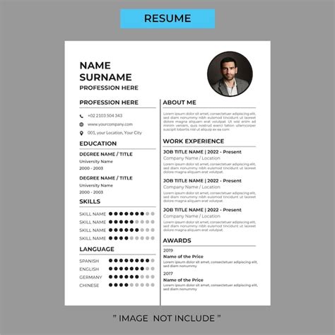 Premium Vector Clean And Modern Resume Portfolio Or Cv Template