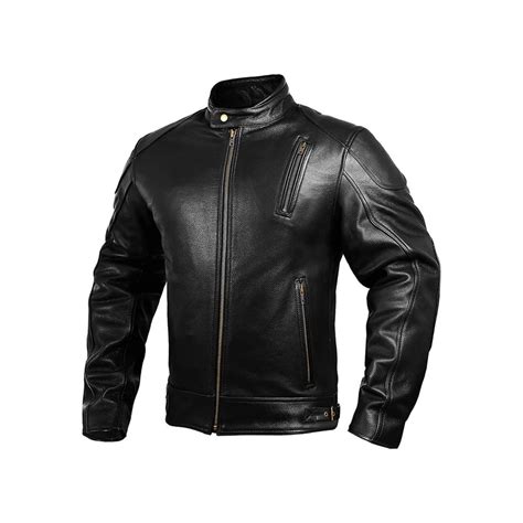 Amazon Hwk Leather Motorcycle Jacket With Armor For Men Cafe