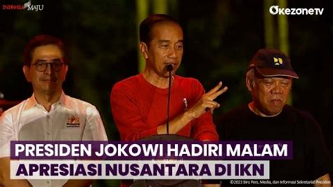 Hadiri Malam Apresiasi Nusantara Jokowi Terima Kasih Masyarakat Dan