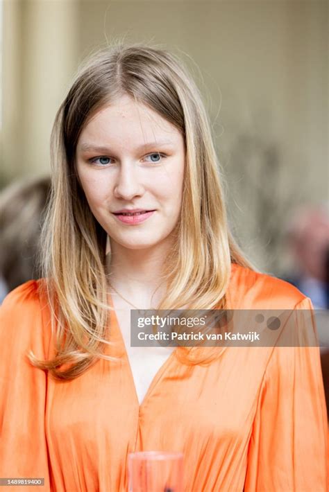 Princess Eleonore Of Belgium Attend A Garden Party At Laken Castle To