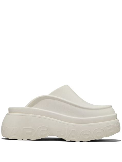 Marc Jacobs X Melissa Logo Embossed Platform Clogs White Farfetch Au