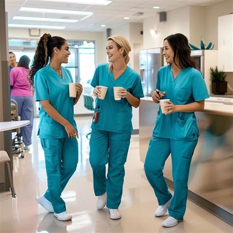 nurses enjoying break photo healthcare nurses coffee