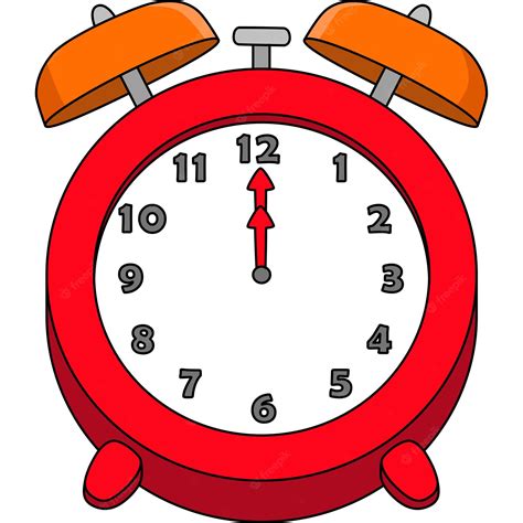 Premium Vector Clock Cartoon Colored Clipart Illustration