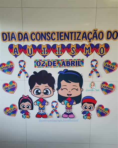 Painel Dia Do Autismo Psicopedagoga Kamilla Stati