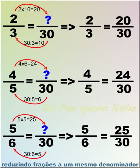 Redução De Frações - Redução de frações a um mesmo denominador. Como fazer comparações de ...