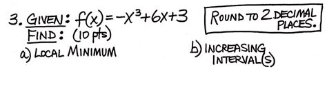 Solved 3 Given F X X3 6x 3 Round To 2 Decimal Find