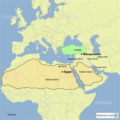 StepMap Beer in Mesopotamia and Egypt Landkarte für Germany