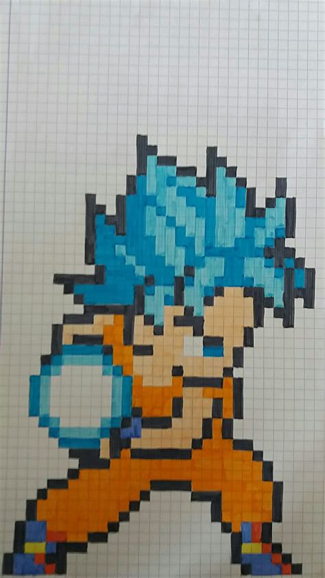 Pixel Art Dragon Ball Z Sangoku Super Sayen 4 31 Idées Et Designs Pour