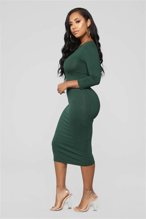 Keeping It Simple Midi Dress Hunter Green Hunter Green Dresses Simple Midi Dress Green