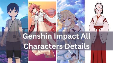 Genshin Impact All Characters Details Magazepaper