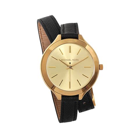 Michael Michael Kors Slim Runway Mk2468 Watch In Black Lyst