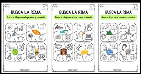 Ejercicios de rimas para niños