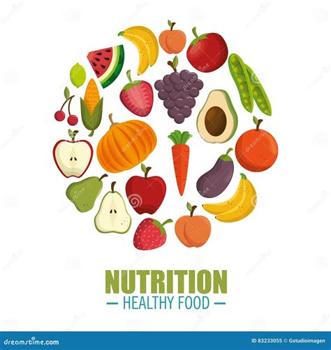 Nutrition Healthy Food Concept Stock Illustration Illustration Of