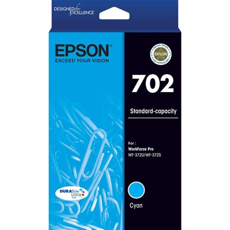 Epson 702 Durabrite Ultra Standard Capacity Ink Cartridge Cyan Jb Hi Fi