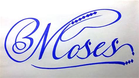 Moses Name Signature Calligraphy Status How To Cursive Write With Cut