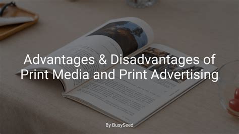 Advantages Disadvantages Of Print Media And Print Advertising