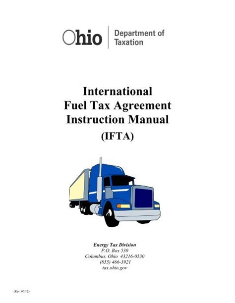 International Fuel Tax Agreement Instruction Manual Ifta Ohio