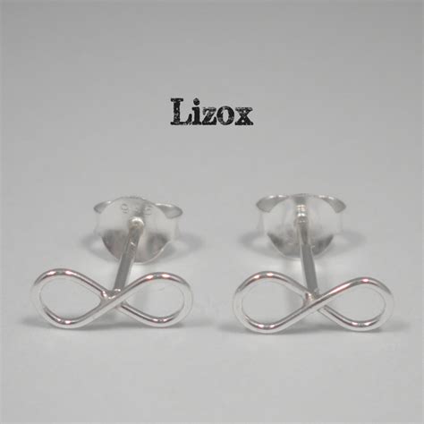 925 Sterling Silver Infinity Ear Studs Lizox