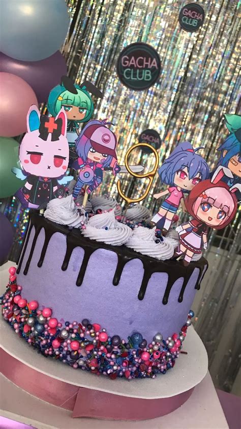 Cumpleaños Gacha Club Torta Gacha Club Decoración Fácil De Gacha