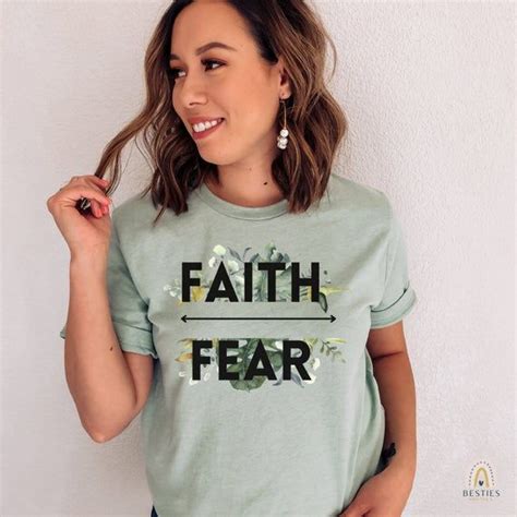 Faith Over Fear T Shirt Christian T Shirt Faith T Shirt Etsy Uk