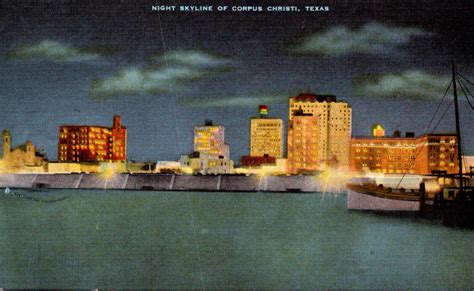 Texas Corpus Christi Skyline At Night | United States - Texas - Corpus ...