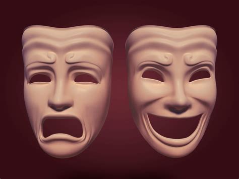 Theater Masks 3d Model By Ocstard