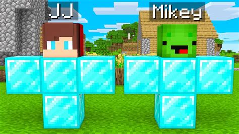 Mikey And Jj Became Diamond Golems In Minecraft Maizen Youtube