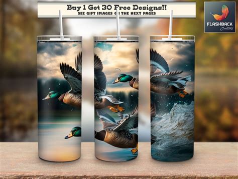 Duck Hunting 20 Oz Skinny Tumbler Png Design Duck Tumbler Straight