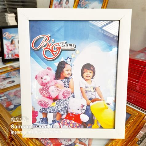 Jual Bingkai R X Cm Putih Minimalis Delapanframe Bingkaifoto