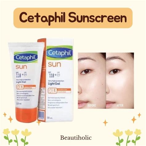 Original Cetaphil Sun Spf50 Gel 50ml For Sensitive Skin Face Sunblock