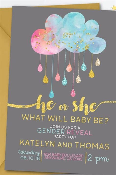 20 Adorable Gender Reveal Party Invitations Gender Reveal Party