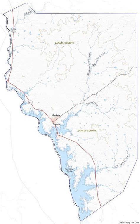 Map of Zapata County, Texas - Địa Ốc Thông Thái