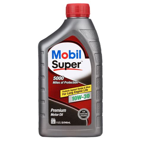 Mobil Super Synthetic Blend Motor Oil 10W 30 1 Quart Walmart