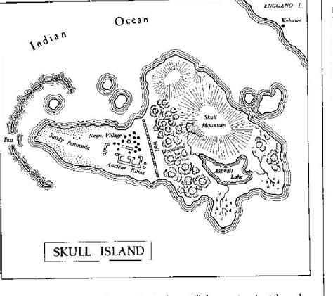 Skull Island Map from Science Fiction & Fantasy