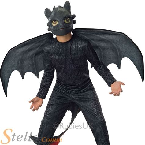 Kids Toothless Night Fury How To Train Your Dragon Fancy Dress Costume ...