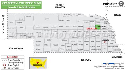 Stanton County Map Nebraska