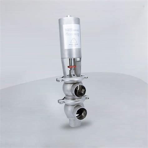 Ss304 Ss316l Stainless Steel Sanitary Welding Pneumatic Diversion Valve Pneumatic Diverter