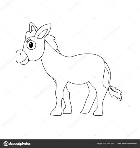 Isolated happy donkey nativity character Vector Stock Vector by ...