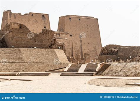 Ancient Egyptian Architecture Ruins Hieroglyphs And Columns Of The