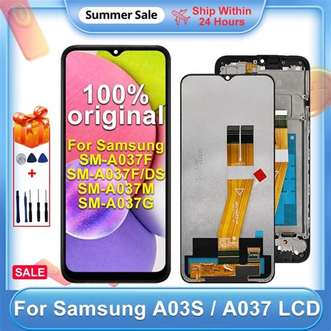 Original For Samsung Galaxy A03S LCD A037F Display Touch Screen For