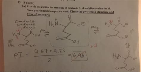 Solved 33 4 Points A Provide The Zwitter Ion Structure Chegg