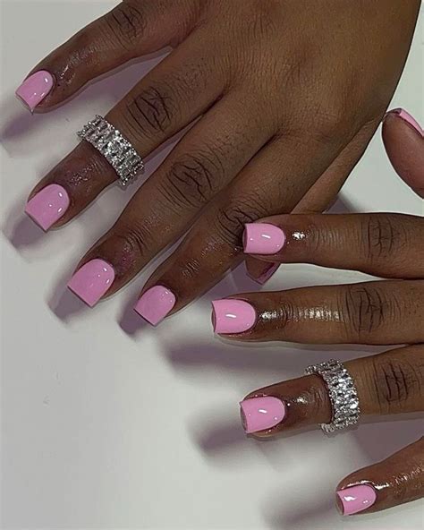 Pin By Tynisha Clarke On Nail Art In 2024 Pink Acrylic Nails Short