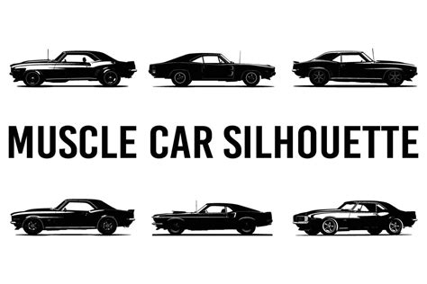 Muscle Car Silhouette 47584833 Vector Art at Vecteezy