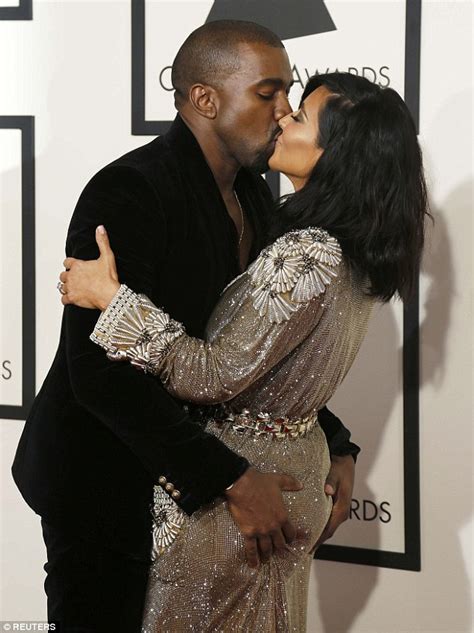 Kanye West can't keep his hands off Kim Kardashian at the Grammys ...