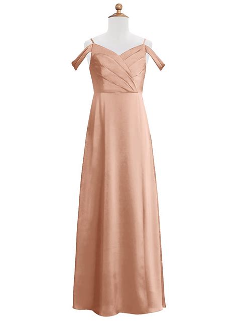 Azazie Ocean Junior Bridesmaid Dress In Rose Gold Azazie Uk