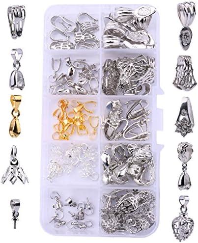 Sdootjewelry Pcs Styles Pendant Bails Glue On Bails Pinch Clip