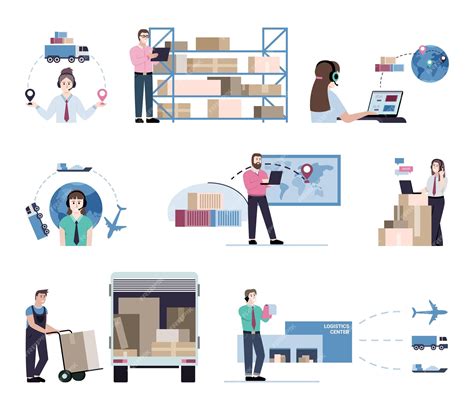 Exportação logística e processos inteligentes de negócios de transporte