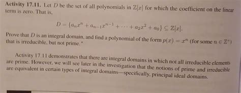 Solved Activity 17 36 We Have Now Seen That Every Principal